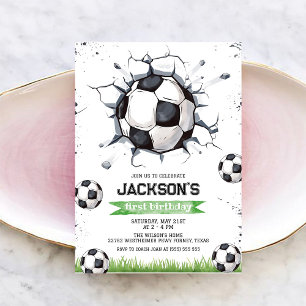 Voetbal Kids Jongen Verjaardagsfeest Uitnodiging