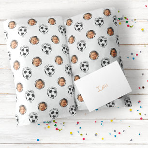 Voetbal Kids Verjaardag Naam & Foto Cadeaupapier