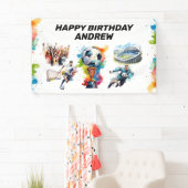 Voetbal Kids Verjaardagsfeestbanner Spandoek (Insitu)