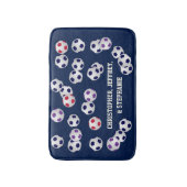 Voetbal Kies uw kleur Gepersonaliseerd Multiform Badmat (Voorkant Verticaal)