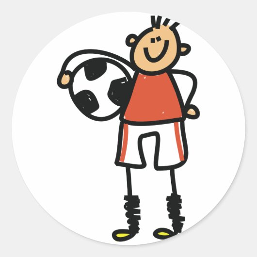 Voetbal Kind Stickers (Voorkant)