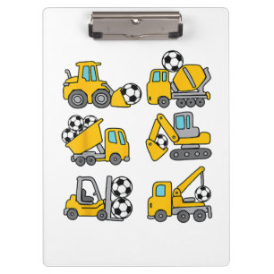 Voetbal Kinder Football BouwwagensSocce Klembord