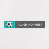 Voetbal Kinder naam kleurrijk Labels (Design 2)