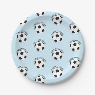 Voetbal Kinder partij Moderne Naam Patroon Papieren Bordje
