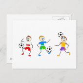 Voetbal Kinderen Briefkaart (Voorkant / Achterkant)