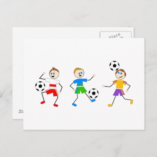 Voetbal Kinderen Briefkaart (Voorkant / Achterkant)