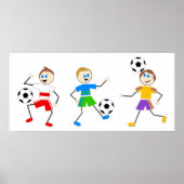 Voetbal Kinderen Poster (Voorkant)