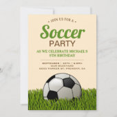 Voetbal Kinderen Verjaardagsfeestje Kaart (Voorkant)
