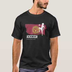 Voetbal Kirgizstan Vlag Football Voetbal Meisje T-shirt