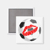 Voetbal KIs (rood) Magneet (Voorkant / Achterkant)