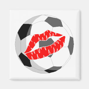 Voetbal KIss (rood) Magneet