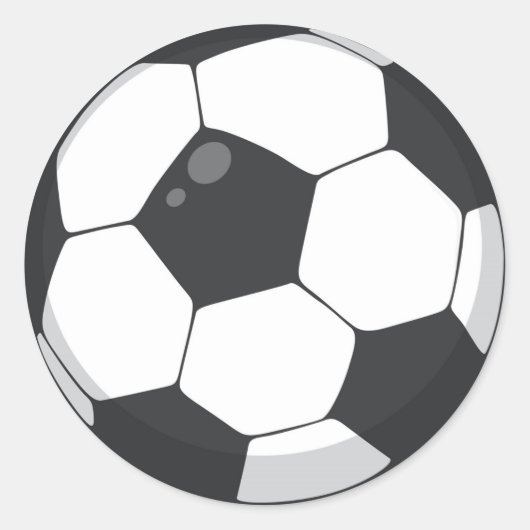 Voetbal Klassieke Ronde Sticker (Voorkant)
