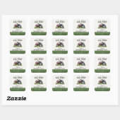 Voetbal Kleine All Star Touchdown Verjaardagsfeest Vierkante Sticker (Vel)