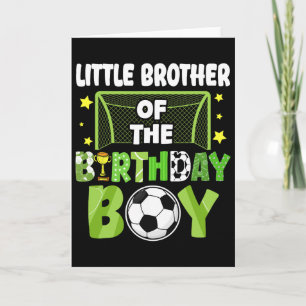 Voetbal Kleine Broer Verjaardag Jongen Feest Famil Kaart