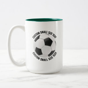 Voetbal & Kleine Tekst JAGER GROEN 15oz Aangepast Tweekleurige Koffiemok