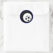 voetbal: kleur aanpasbaar : ronde sticker (Tas)