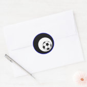 voetbal: kleur aanpasbaar : ronde sticker (Envelop)