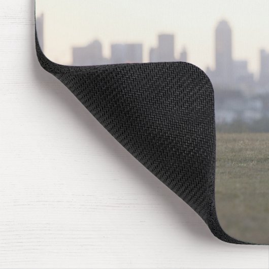 Voetbal knieën in stadspark muismat (Hoek)