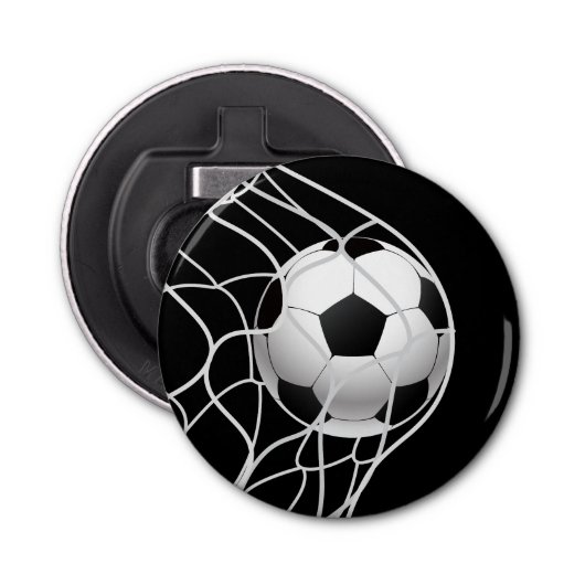 Voetbal knop flesopener button flesopener (Voorkant)