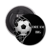 Voetbal knop flesopener button flesopener (Voorkant)