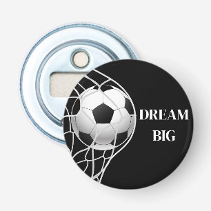 Voetbal knop flesopener button flesopener