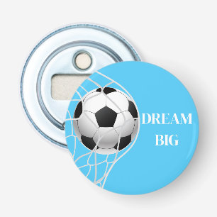 Voetbal knop flesopener button flesopener