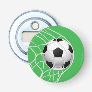 Voetbal knop flesopener button flesopener