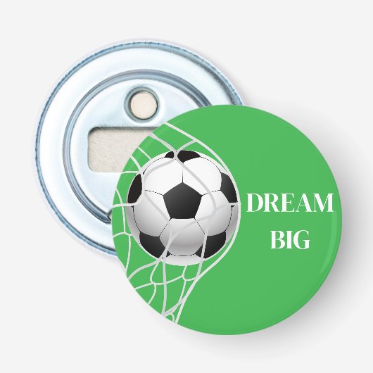 Voetbal knop flesopener button flesopener (Voorkant)