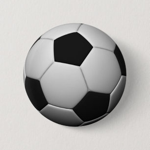 Voetbal knop ronde button 5,7 cm