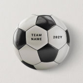 Voetbal Knop Speld | Aangepaste Teamnaam Knoppen Ronde Button 5,7 Cm (Voorkant)