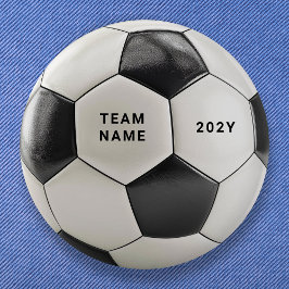 Voetbal Knop Speld | Aangepaste Teamnaam Knoppen Ronde Button 5,7 Cm