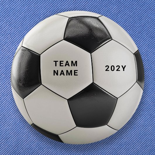Voetbal Knop Speld | Aangepaste Teamnaam Knoppen Ronde Button 5,7 Cm