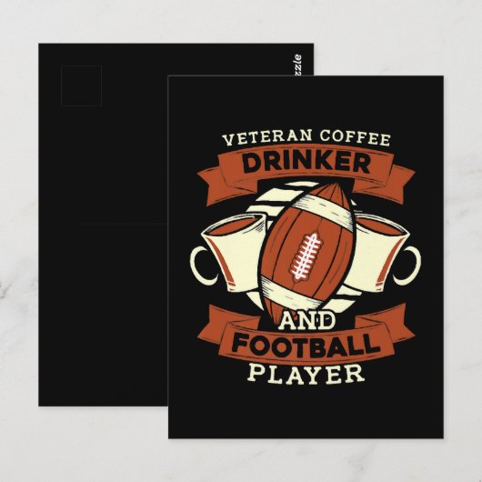 Voetbal Koffie Briefkaart (Voorkant / Achterkant)