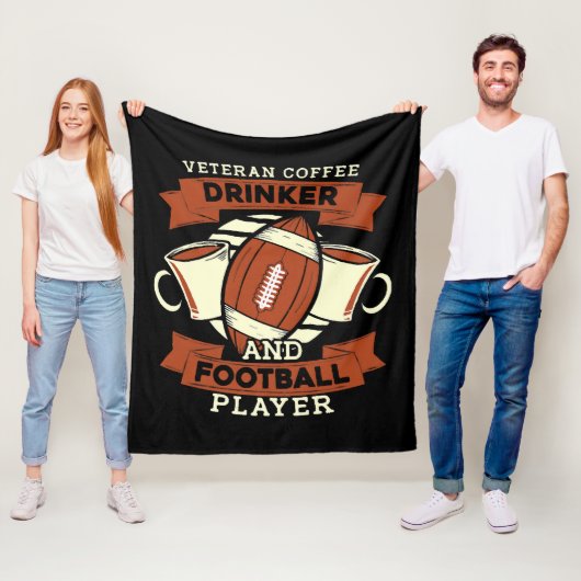 Voetbal Koffie Fleece Deken (In situ)