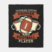 Voetbal Koffie Fleece Deken (Voorkant)