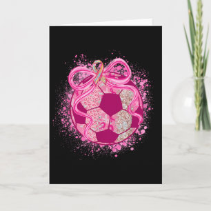 Voetbal Kokette Boog Borstkanker Bewustzijn Roze R Kaart