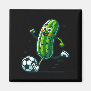 Voetbal komkommer schoppen bal grappige augurk spe magneet
