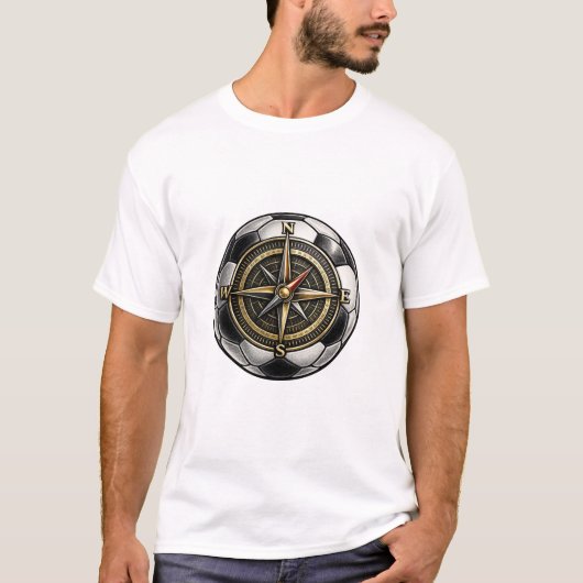 Voetbal Kompas | Voetbal Avontuur T-Shirt (Voorkant)