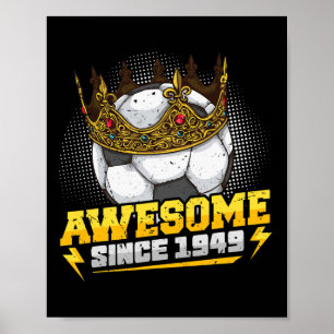 Voetbal Koning 73e Verjaardag Kroon Geweldig Sinds Poster