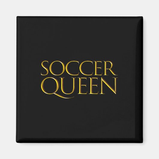 Voetbal Koningin Schattig Moederdag Voetbal Moeder Magneet (Voorkant)