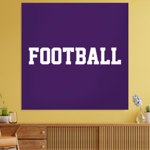 VOETBAL Kordate Sportieve Witte Tekst Op Kordate P Canvas Afdruk