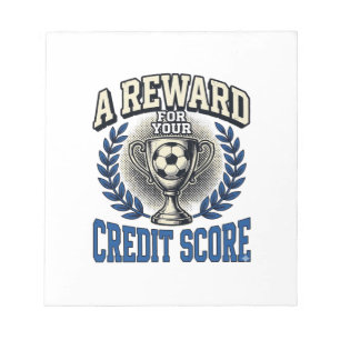 Voetbal Krediet Score Antieke Trofee Notitieblok