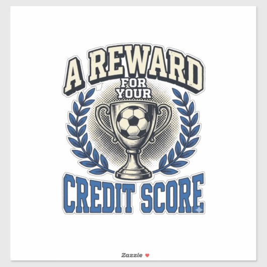 Voetbal Krediet Score Antieke Trofee Sticker (Vel)