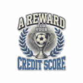 Voetbal Krediet Score Antieke Trofee Sticker (Voorkant)