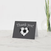 Voetbal krijtbord hart bedankkaart (Voorkant)