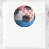 Voetbal Kroatië-vlag Ronde Sticker (Tas)