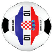 Voetbal Kroatische vlag met aangepast nummer (Gedraaid)