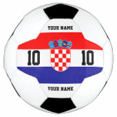 Voetbal Kroatische vlag met aangepast nummer (Voorkant)