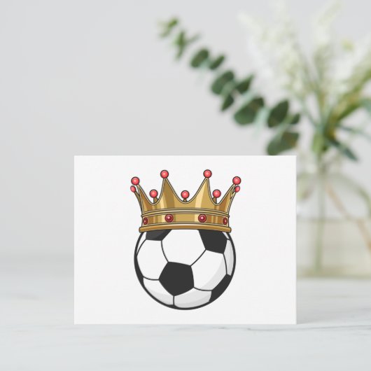 Voetbal Kroon Koning Briefkaart (Staand voorkant)