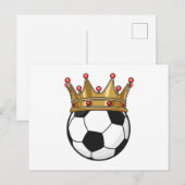 Voetbal Kroon Koning Briefkaart (Voorkant / Achterkant)